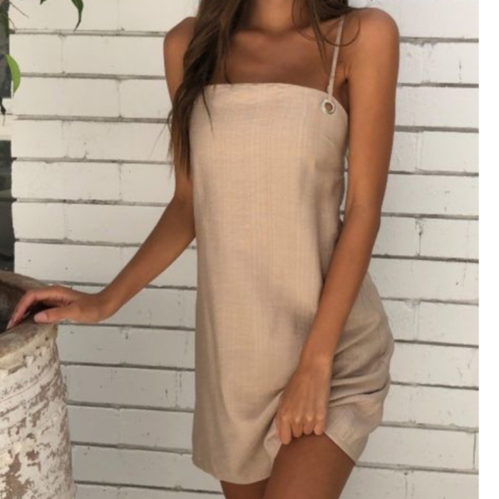 White Fox Boutique Beige mini dress